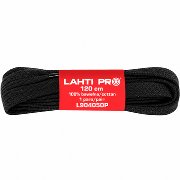 Шнурки плоскі Lahti Pro, 120см, чорні L9040520 L9040520-St1 - офіційний постачальник пецвзуття й аксесуарів Lahti Pro