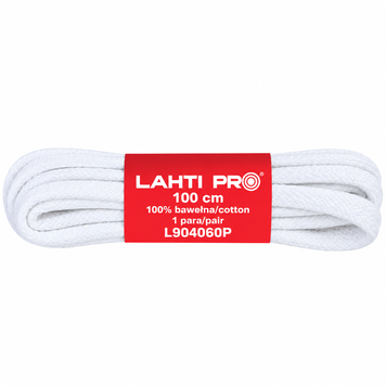 Шнурки плоскі Lahti Pro, 100см, білі L9040600 L9040600-St1 - офіційний постачальник пецвзуття й аксесуарів Lahti Pro